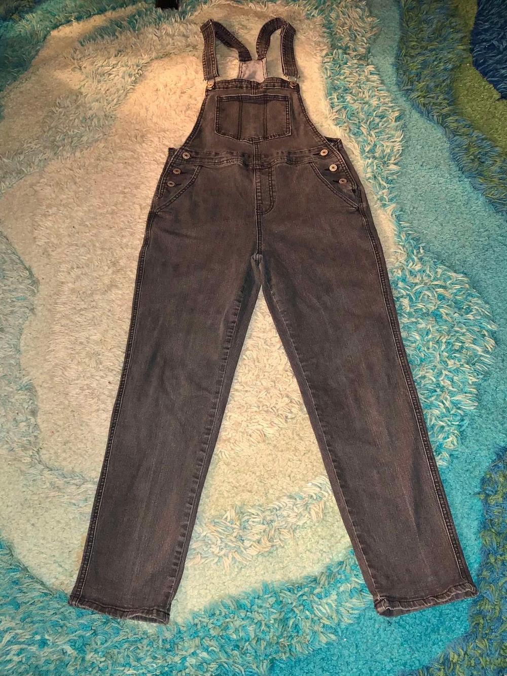 Women’s Black Denim Overalls - Slim Straight Bib Jumpsuit
